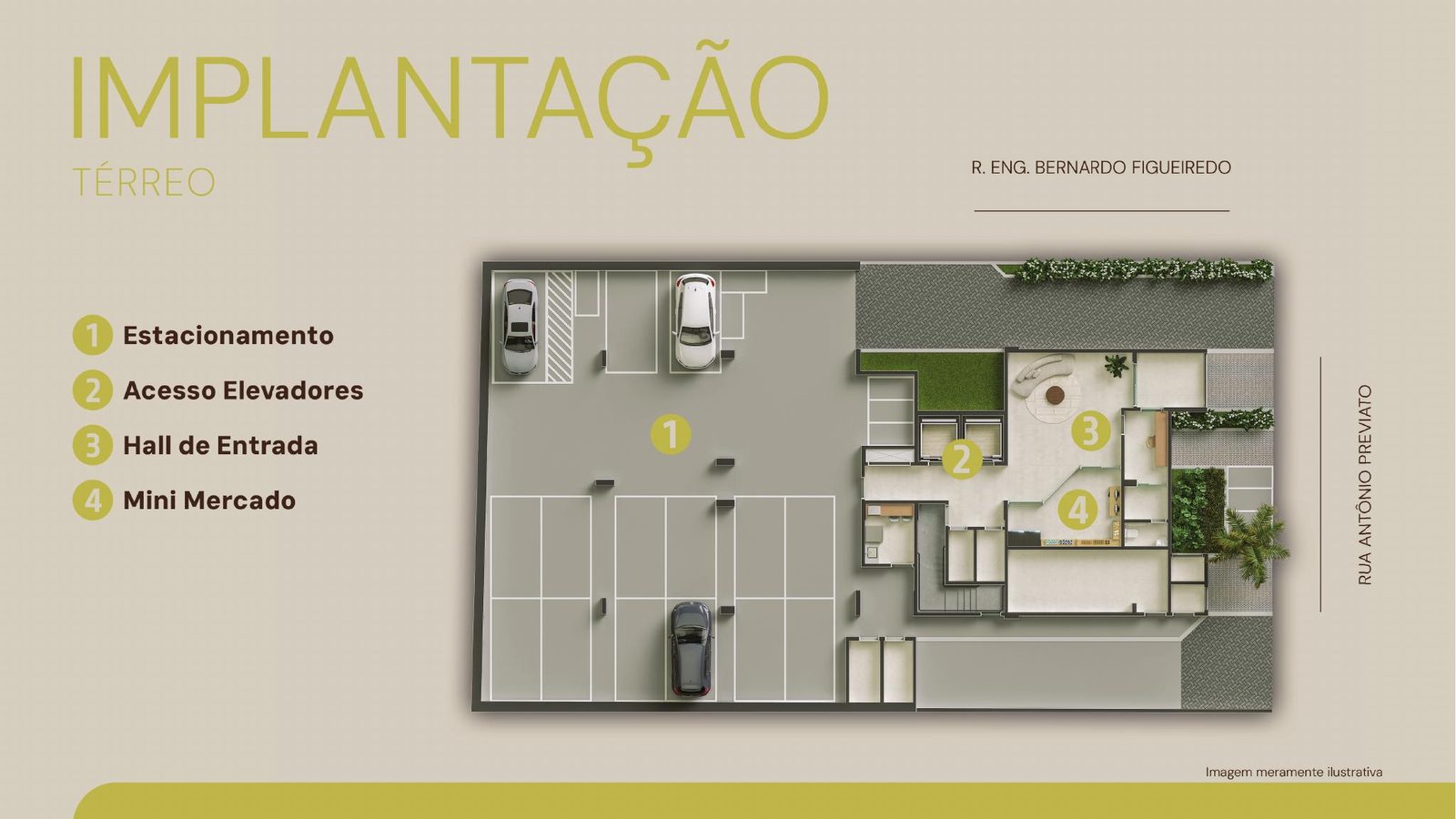 Mud São Mateus, Implantação, térreo