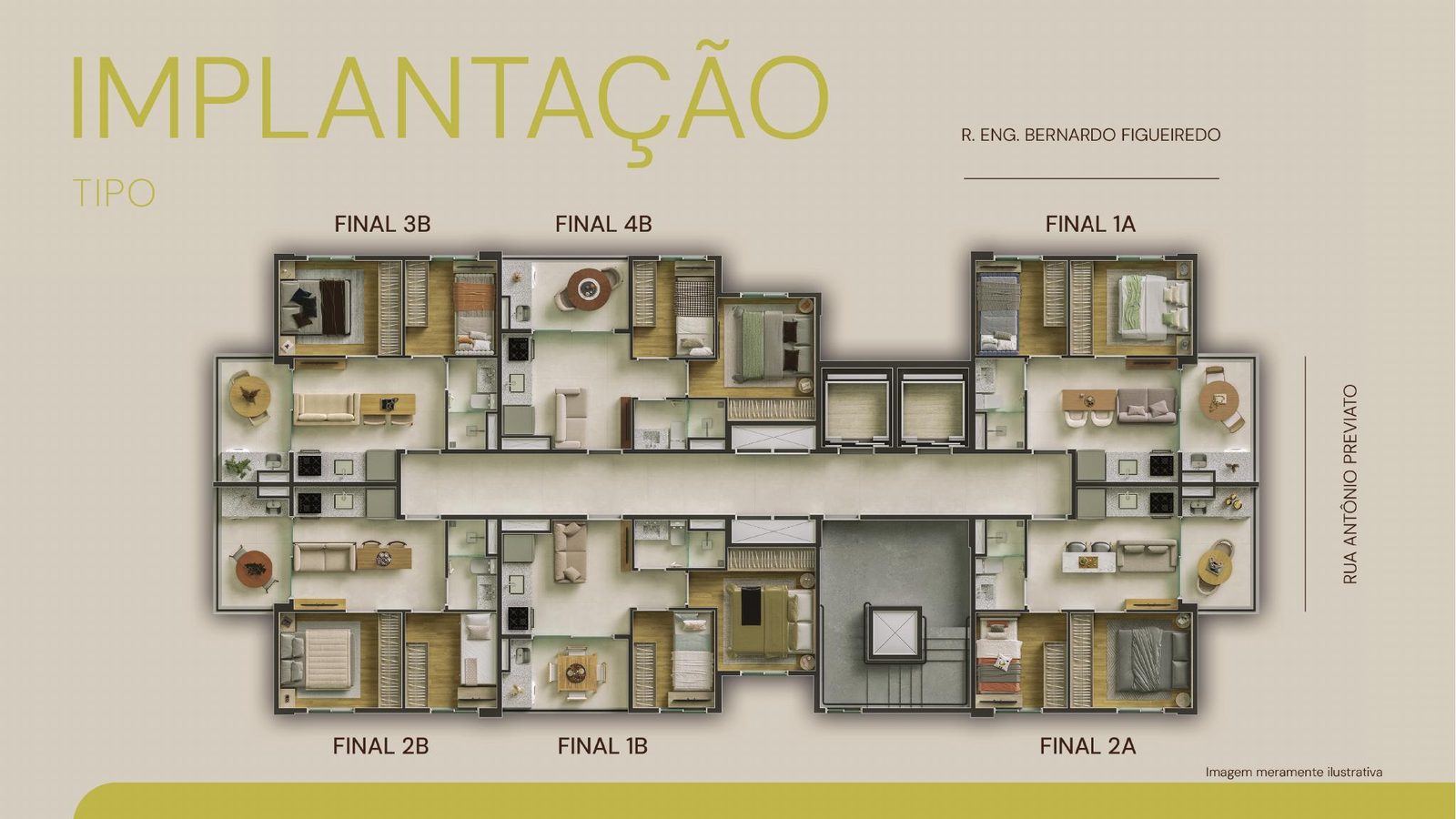 Mud São Mateus, Implantação, pavimento tipo