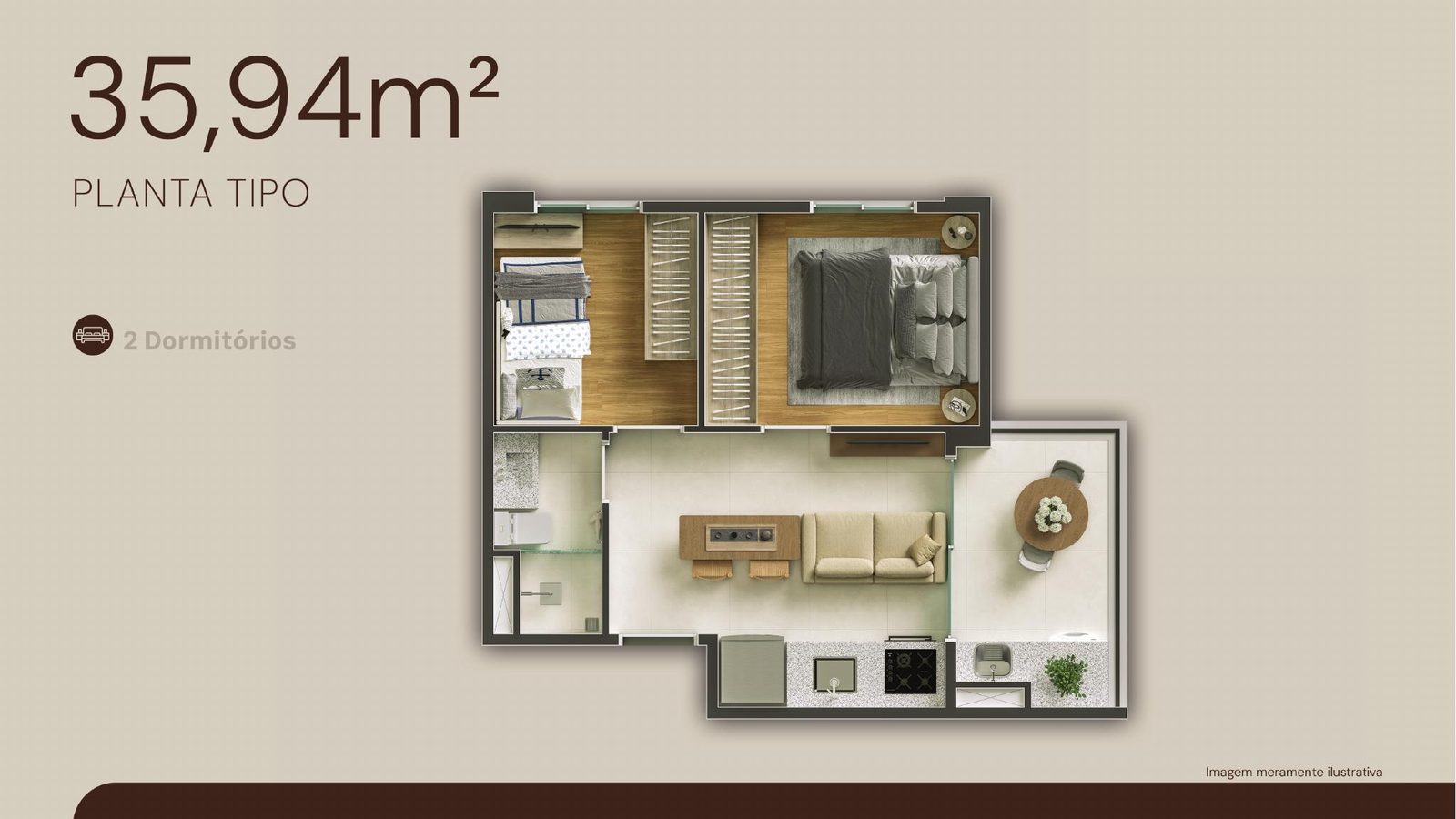 Mud São Mateus, Planta tipo, final 2A/2B, 35,94 m²