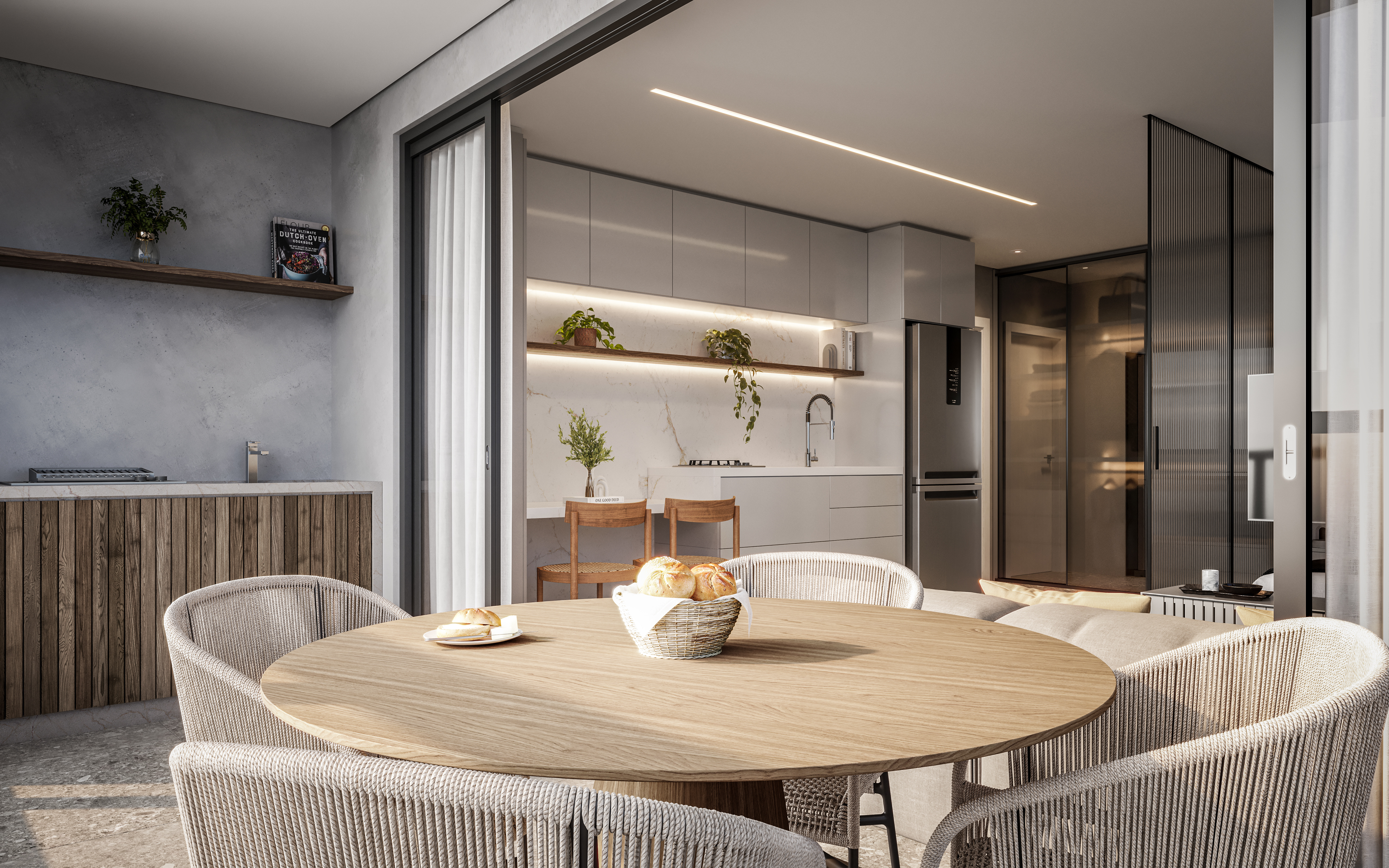 Studio, jantar integrado